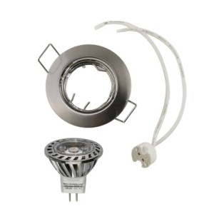 LED Einbaustrahler Set inkl. Leuchtmittel 1,8W, WW, 12V, MR11, GU4, Schnellverschluss, Alu, schwenkb