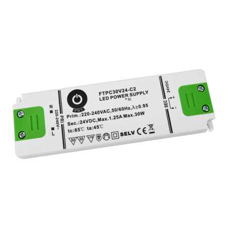 LED-voedingseenheid constante spanning, 30W, 24 V DC, 1,25 A