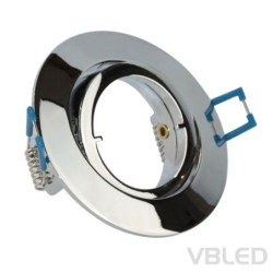 Telaio di montaggio per LED in alluminio - aspetto cromato - rotondo - lucido - girevole