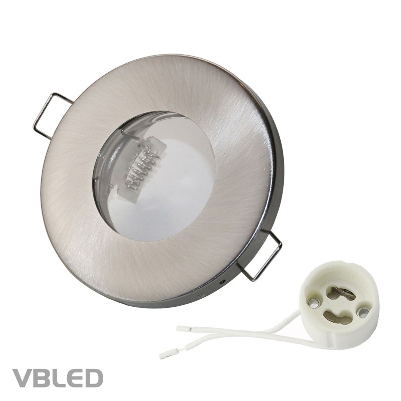 LED mounting frame - metal - Ø68mm - silver - round - NOT swivelling LED mounting frame - metal - Ø68mm - silver - round - NOT swivelling