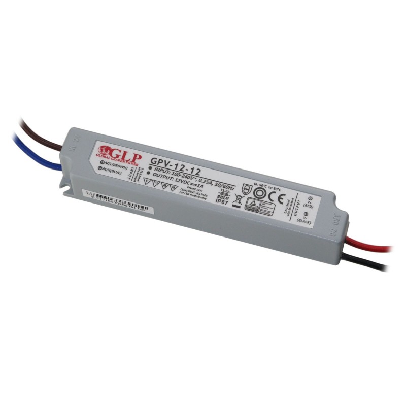 LED Power Supply Constant Voltage / 12V DC / 12W IP67 Waterproof LED Power Supply Constant Voltage / 12V DC / 12W IP67 Waterproof
