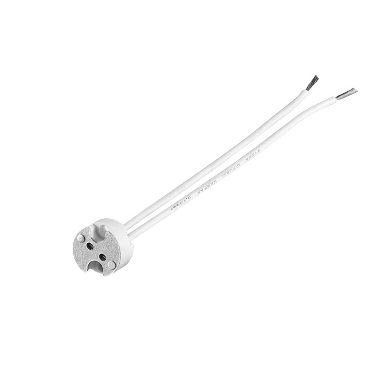 Ceramic base MR16/GU5.3 socket - 12V with cable Ceramic base MR16/GU5.3 socket - 12V with cable