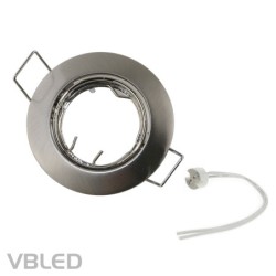 Telaio di montaggio per LED - metallo - Ø56mm - satinato - rotondo - orientabile