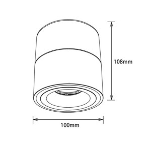 10W LED Deckenstrahler Verstellbarer Leuchtenkörperwinkel Einstellbare Farbtemperatur 2700-4000-5700