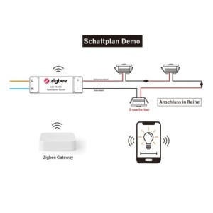 Zigbee Smart Home Konstantstrom-LED-Treiber 350mA / 700mA Max.12W
