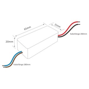 LED Power Supply Constant Voltage / 12V DC / 6W IP67 Waterproof
