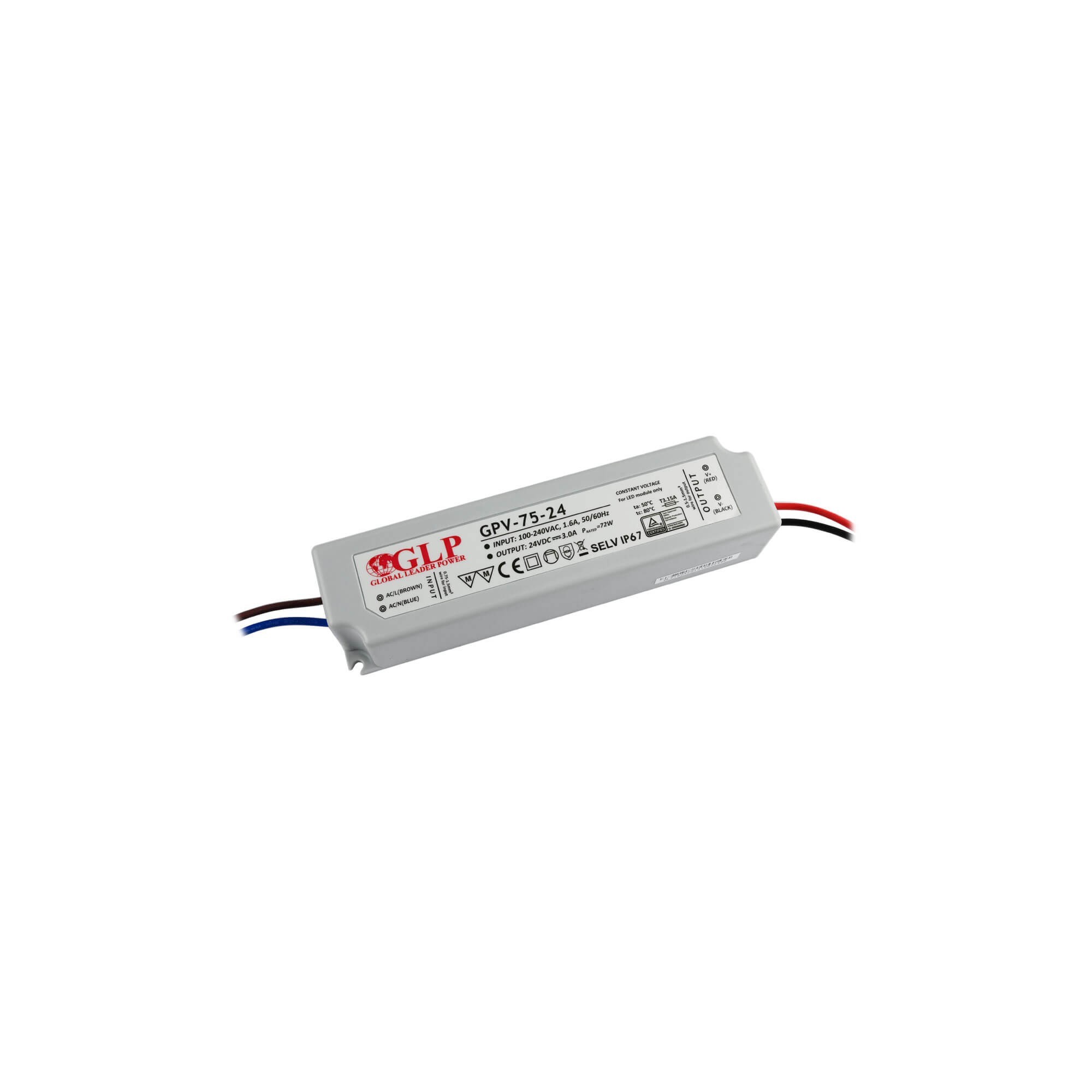 LED constante spanning voeding 72W 24V DC