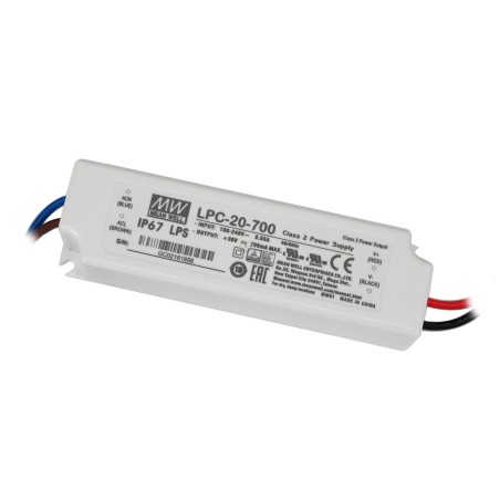 GPC LED-Netzteil, 21W, 700 mA, 9-30 V DC, IP67