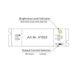 Konstantstrom-LED-Treiber 350mA / 700mA zwei Optionen, einschließlich 3-Stufen-Dimmung 10%-50%-100%