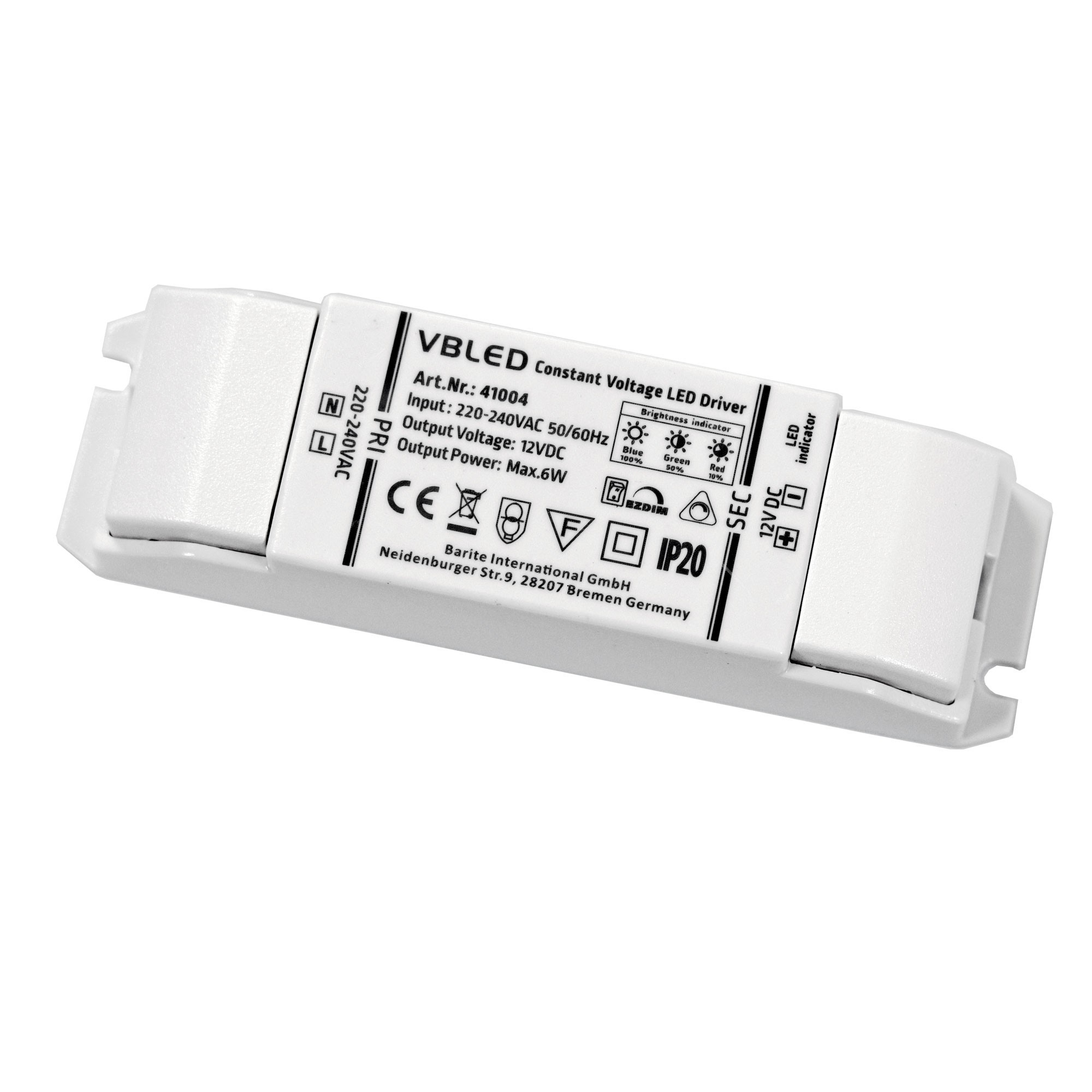 Controlador LED de tensión constante 12VDC 6W atenuación en 3 pasos 10%-50%-100