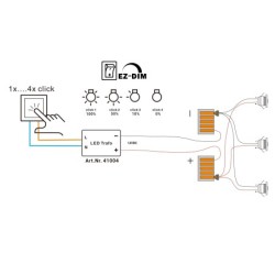 LED-driver constante spanning 12VDC 6W 3-staps dimmen 10%-50%-100%