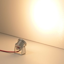 Mini spot LED 1W en saillie "Alyana" argenté 12VDC 3000K