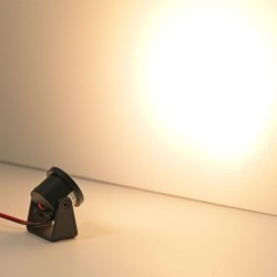 Mini spot LED 1W en saillie "Alyana" noir 3VDC 350mA 3000K