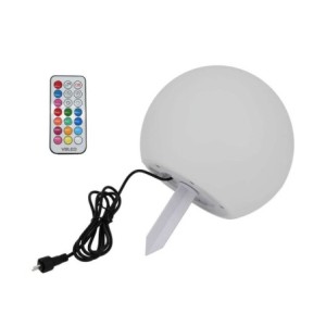 30cm LED RGB-Ball, Leuchtkugel mit Farbwechsel inkl. Fernbedienung und Erdspieß, Außenleuchte / Deko