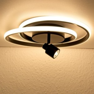 Plafonnier LED Doculus 2 flammes 35W RGB+WW avec télécommande IR