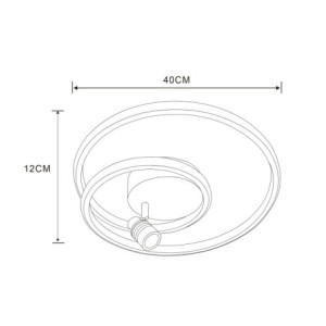 Plafonnier LED Doculus 2 flammes 35W RGB+WW avec télécommande IR