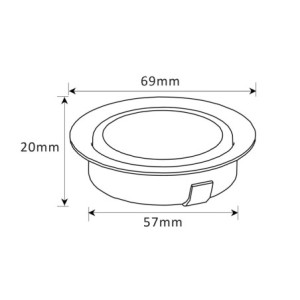 Recessed Furniture Spotlight Round - Brushed Steel - 12V