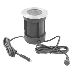 IP67 In-Ground Light 12V AC â Swiveling GU5.3/MR16 Socket, Drive-Over up to 1 Ton, Stainless Steel Cover, Bulb Not Included