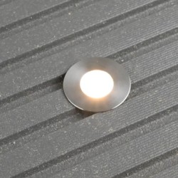 Luminaire encastré de sol à LED pour terrasse - 0,2W - 3000K- 10 Lumen - Rond