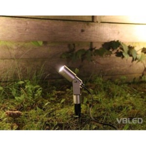 LED Gartenstrahler "Flavius" 3W 4000K 12V Silber