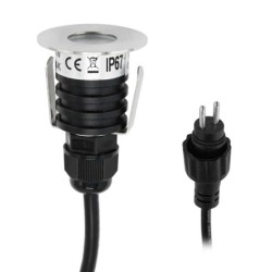 Mini LED Bodeneinbauleuchte 6-er KIT - Rund - inkl Trafo & Kabel