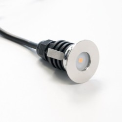 Mini LED luminaria empotrable de suelo KIT de 6 piezas - Redonda - incl. transformador y cable