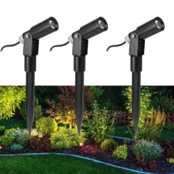 Set of 3 LED garden spotlights "Flavius" 3000K 3-step dimmer 1W, 2W, 3W