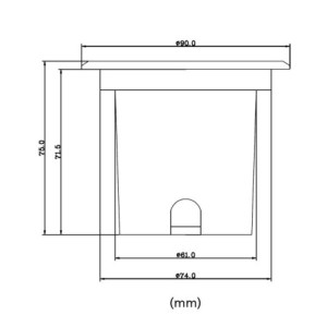 Set of 6 "EZDIM" recessed floor spots warm white 6W 12V AC/DC