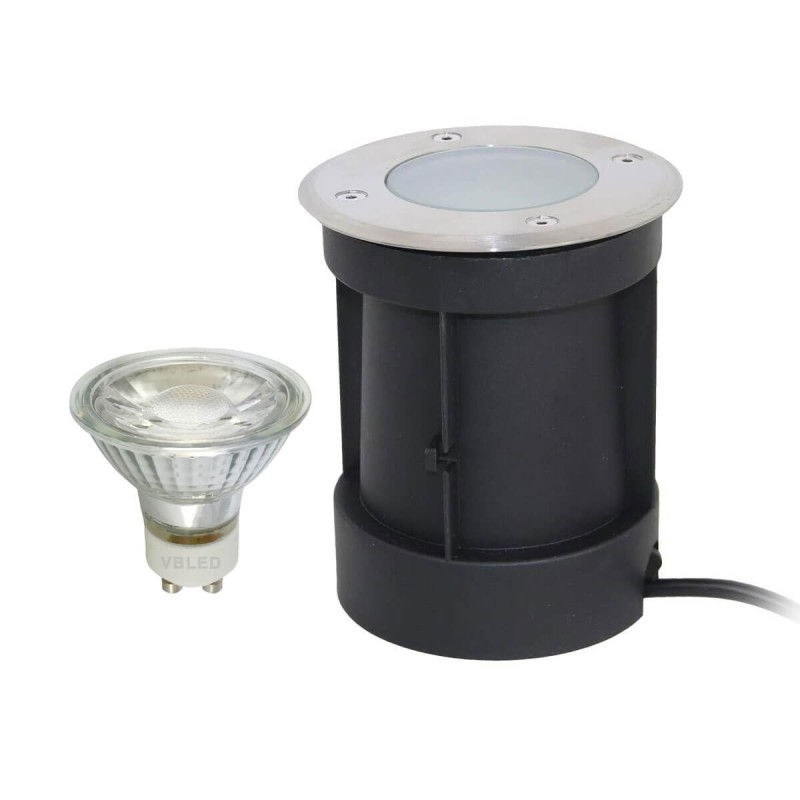 Swivel-Mounted LED Recessed Floor Spotlight with 5.5W Bulb Swivel-Mounted LED Recessed Floor Spotlight with 5.5W Bulb