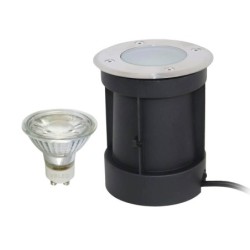 LED recessed floor spotlight with swivel mount with 5.5W LED bulb