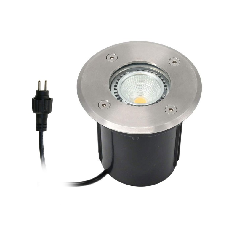 Apparecchio da incasso a pavimento a LED "MUTARE" con lampadina 5W 12VAC 400Lumen 3000K con EZDIM Apparecchio da incasso a pavimento a LED "MUTARE" con lampadina 5W 12VAC 400Lumen 3000K con EZDIM