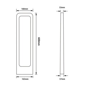 VBLED Bollard Light Path Light "Maiestas" 230V AC 12W 3000K 60cm high