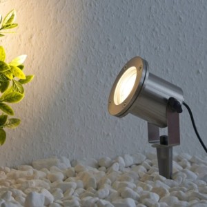 LED Garden Spotlight Garden Pond Light 12V, stainless steel IP68 with MR16 bulb 5W