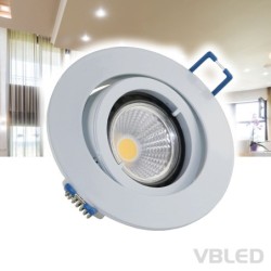 LED Einbaustrahler aus Aluminium / Weiß / rund / inkl. 3,5W LED