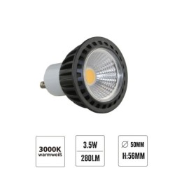 LED Einbaustrahler / Aluminium / silber Optik / eckig / inkl. 3.5W LED