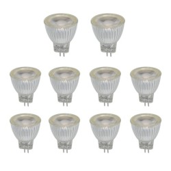 Set di 10 lampadine LED - dimmerabili - MR11/GU4 - COB - 2,9W