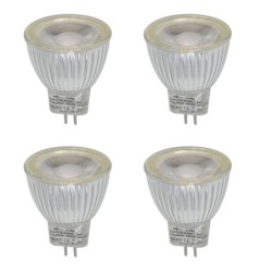 Lot de 4 ampoules LED - dimmable - MR11/GU4 - COB - 2,9W