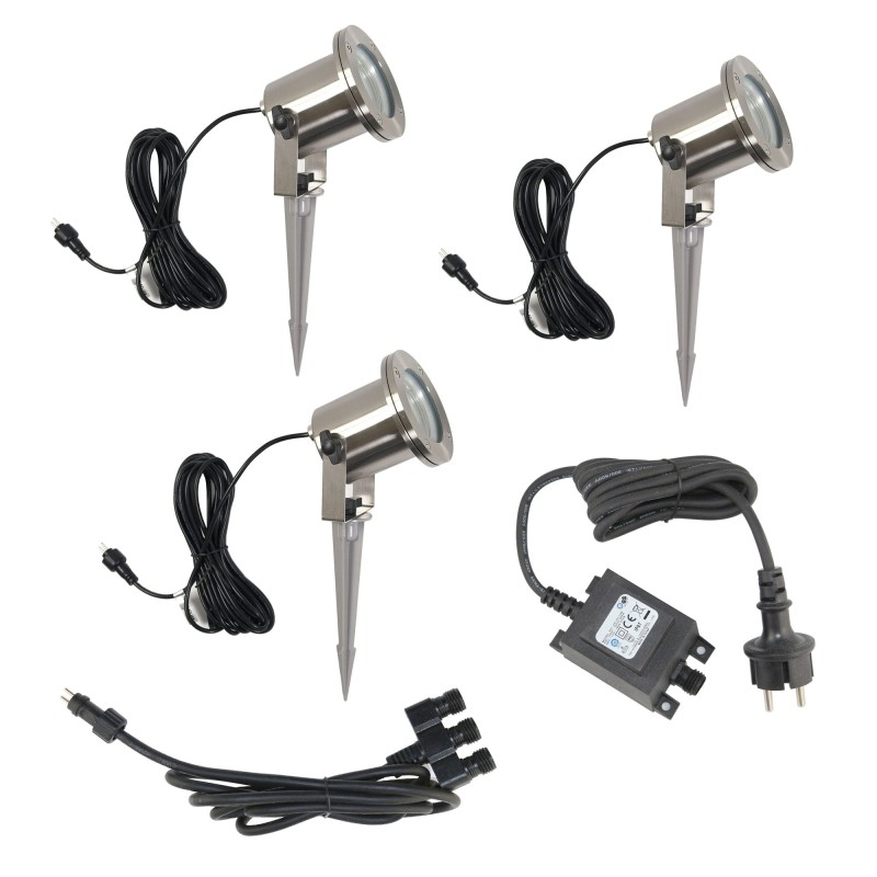Set of 3 LED garden spotlights Garden pond light 12V Set of 3 LED garden spotlights Garden pond light 12V