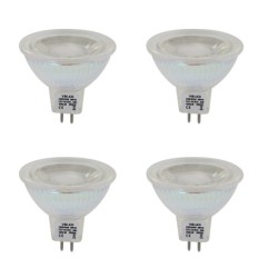 Lot de 4 ampoules LED MR16 GU5.3, 450LM, 5W remplacement des ampoules halogènes 50W, blanc chaud (2900K), non gradable