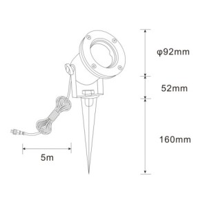 Juego de 3 focos LED para jardín Luz para estanque de jardín 12V, acero inoxidable IP68 con bombilla MR16 5W