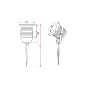 LED Gartenstrahler Warmweiß 3000K  10W 230V