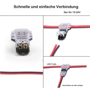 T Connector low voltage 3-fold