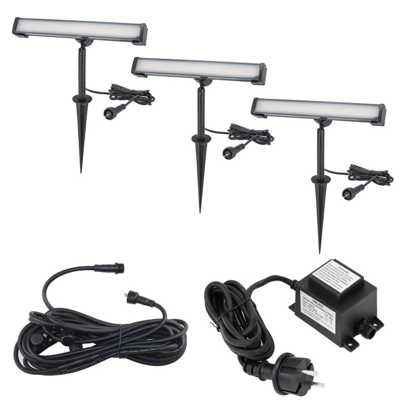 Set of 3 LED garden spotlights Set of 3 LED garden spotlights