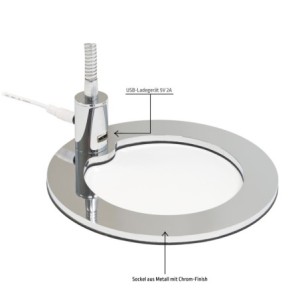 LED desk lamp reading lamp two flames with usb charger