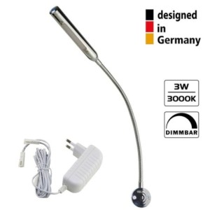 VBLEDÂ© LED 3W Wall Light with 40cm Gooseneck - Dimmable